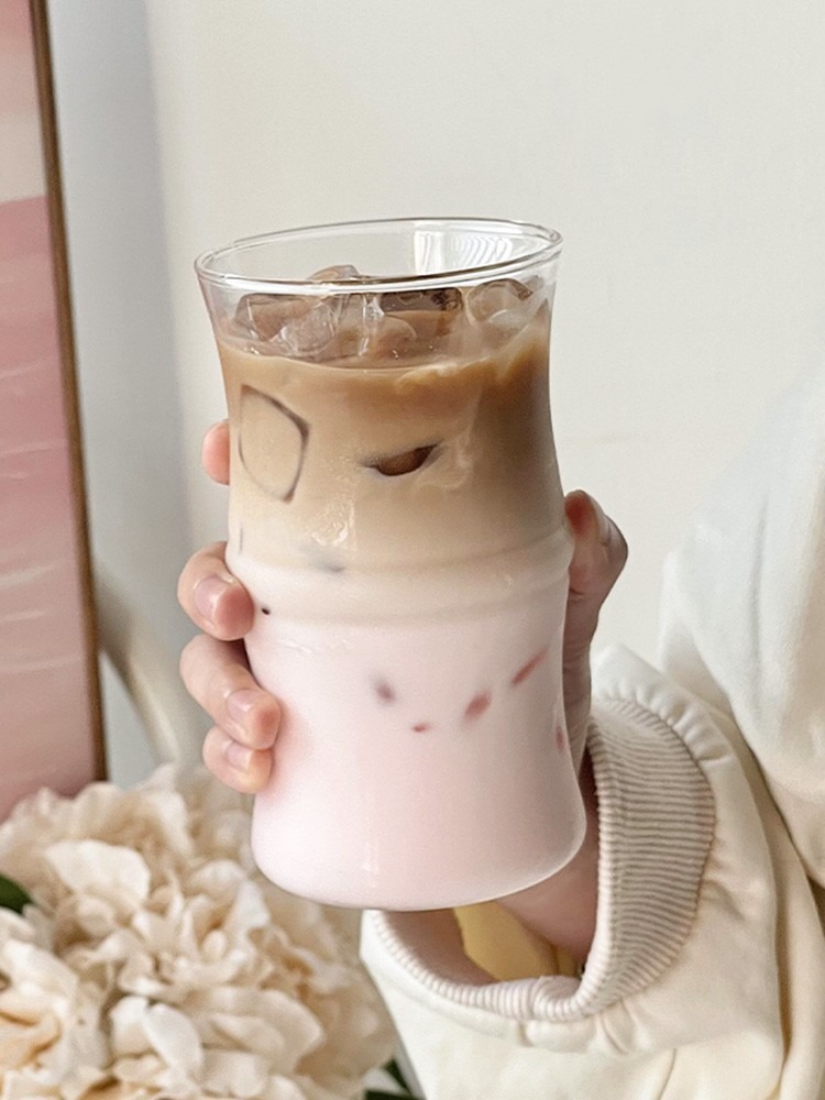 Bamboo Shaped Glass Coffee Cup Cold Drinking Milk Latte Cup - 图片 3