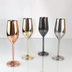 304 Stainless Steel Champagne Goblet Household Metal Cocktail Wine Cup
