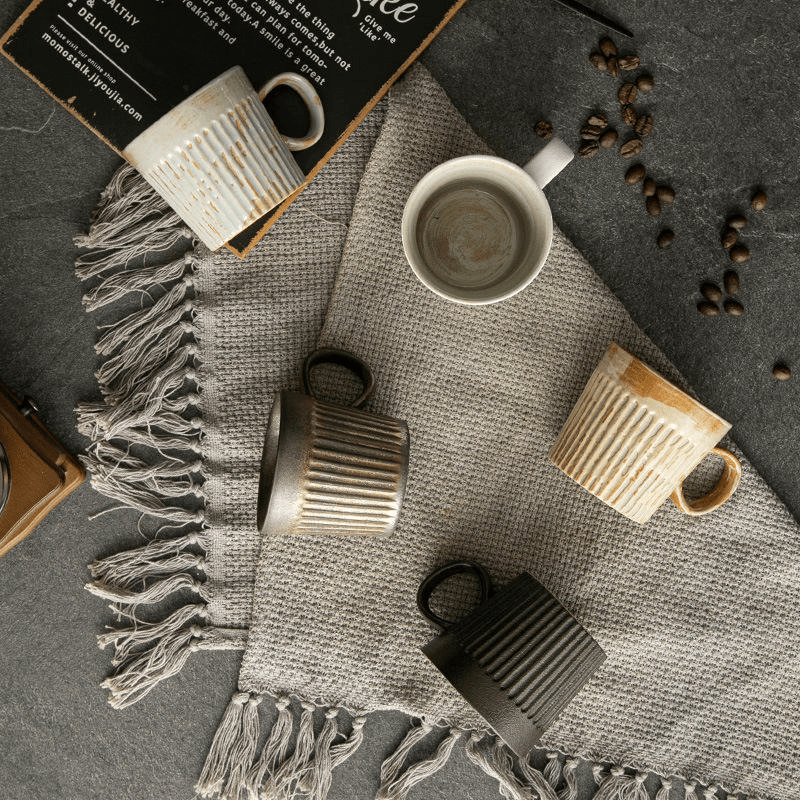 Retro Coarse Pottery Ceramic Coffee Cup 170ML - 图片 2