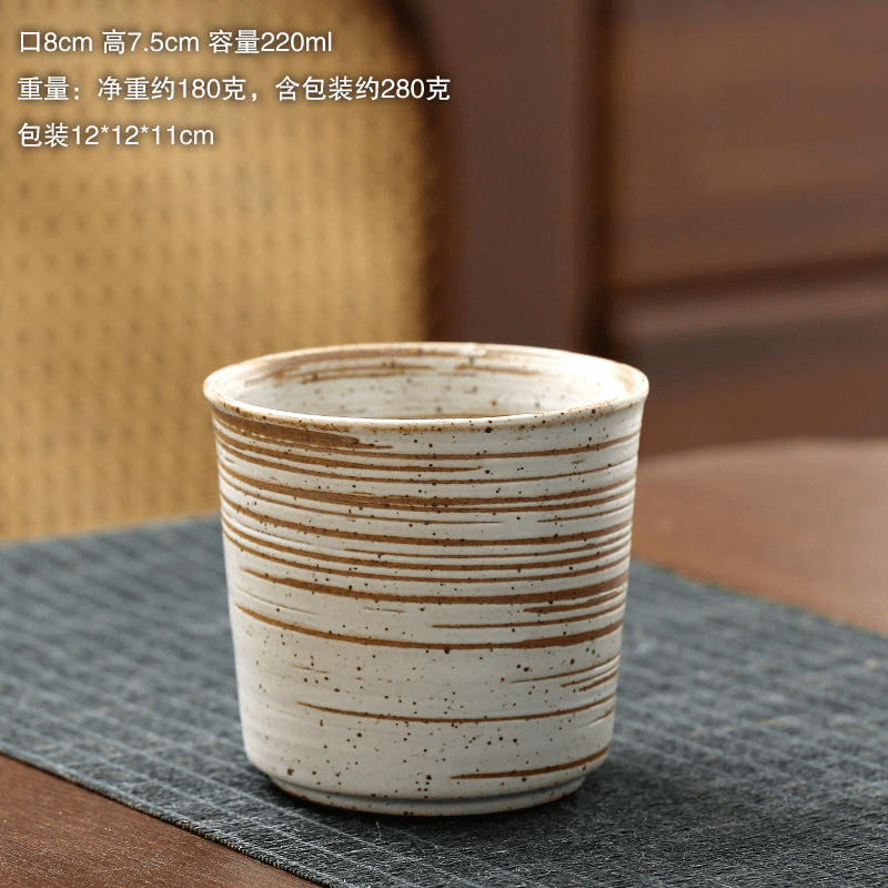 Retro Coarse Pottery Ceramic Coffee Cup Tea Cup 220ML - 图片 4