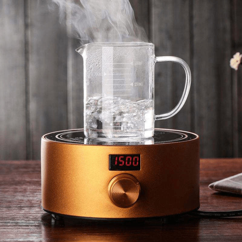 Heat-resisting Glass Measuring Scale Cup with Bamboo Lid - 图片 3