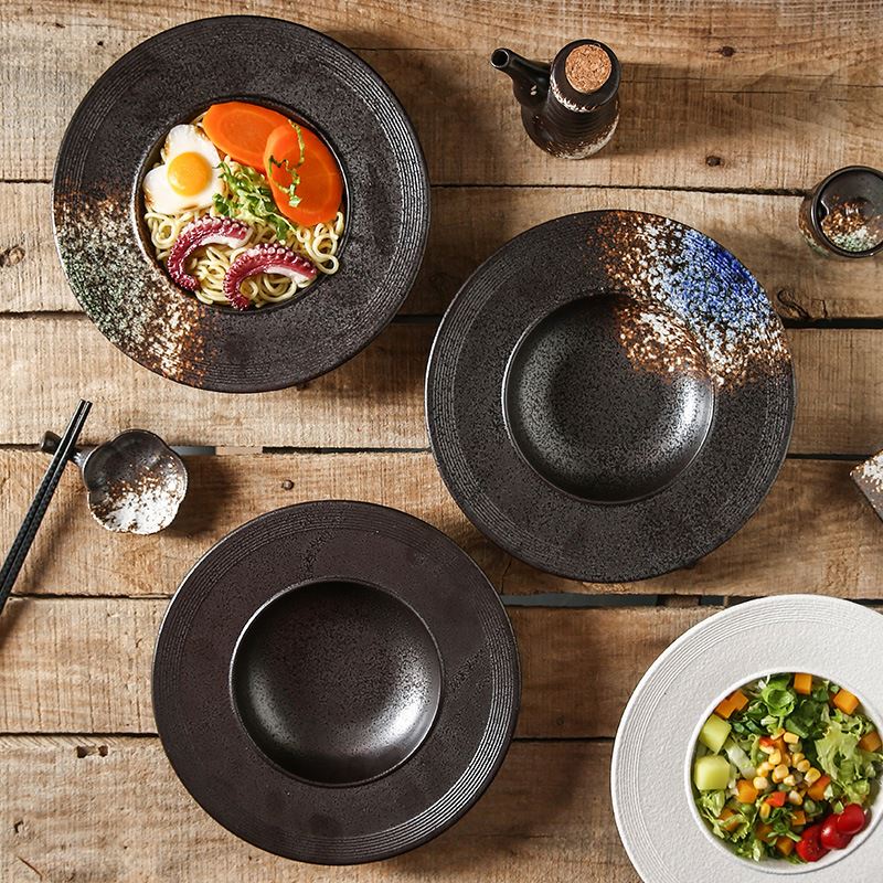 10-Inch Round Ceramic Spaghetti Salad And Dessert Plate