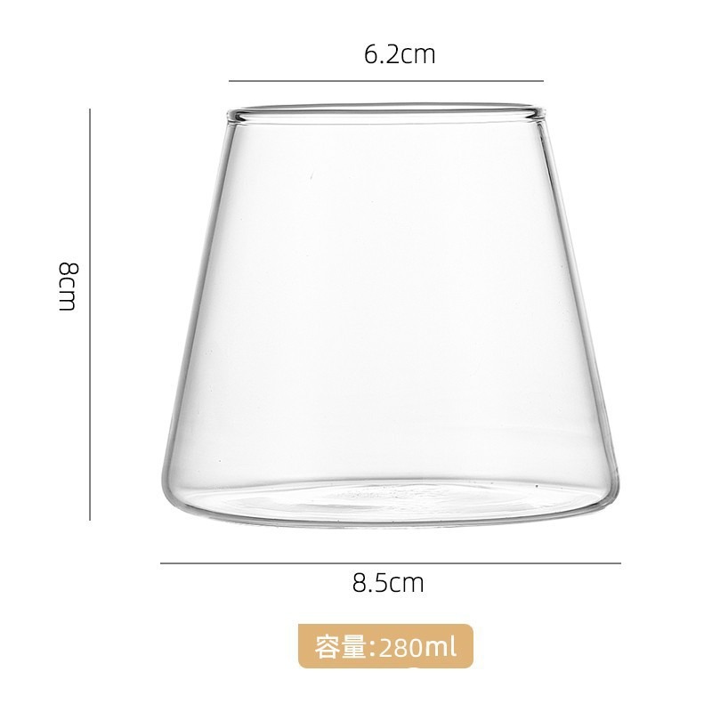 Modern Heat Resistant Glass Cup for Coffee Whiskey and Beer