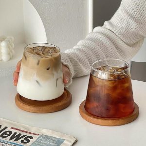 Modern Heat Resistant Glass Cup for Coffee Whiskey and Beer