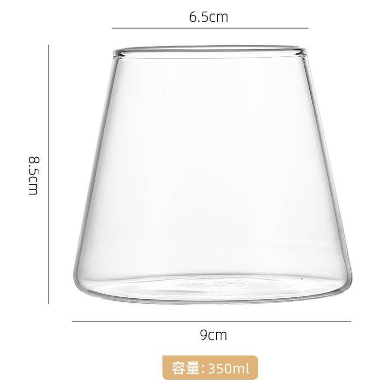 Modern Heat Resistant Glass Cup for Coffee Whiskey and Beer