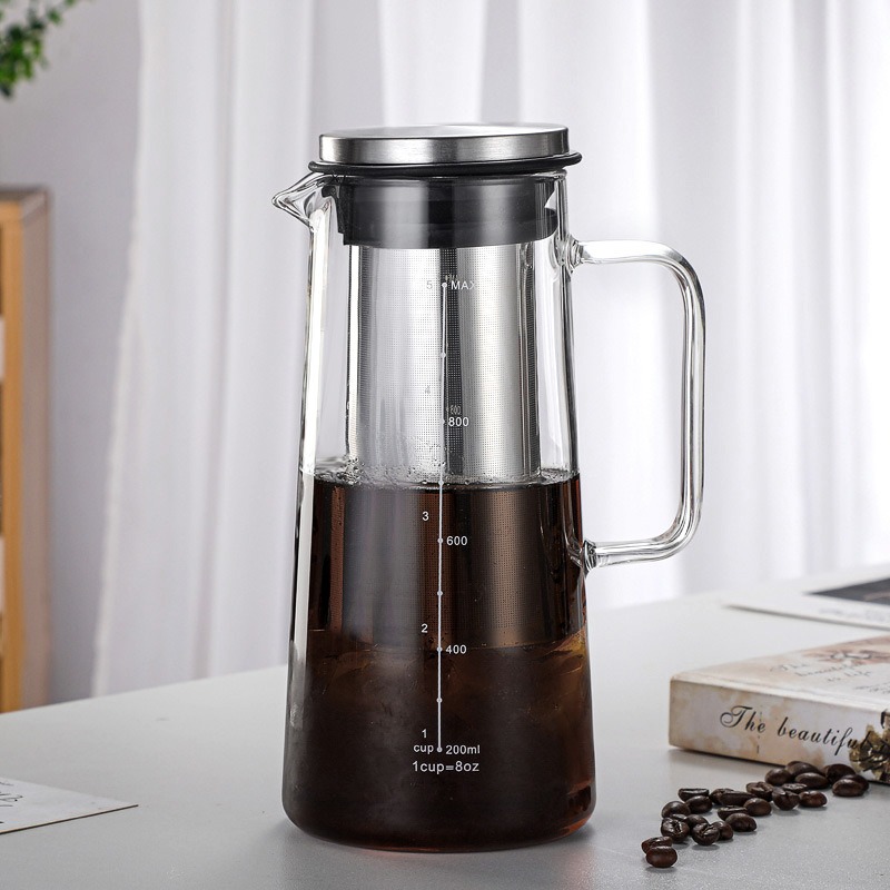 High Borosilicate Glass Cold Brew Coffee Maker With Filter