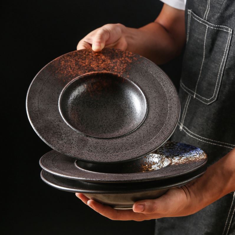 10-Inch Round Ceramic Spaghetti Salad And Dessert Plate
