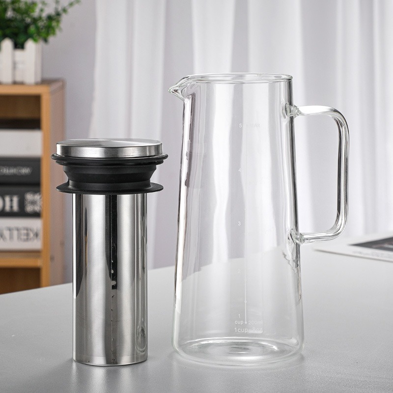 High Borosilicate Glass Cold Brew Coffee Maker With Filter