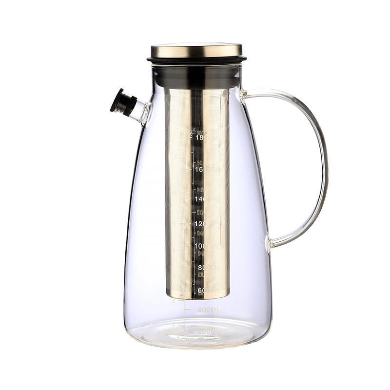 High Borosilicate Cold Brew Cold Coffee Maker Glass Coffee Tea Pot with Filter 800ml/ 1200ml / 1800ml - 图片 5