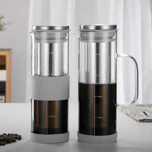 High Borosilicate Glass Cold Brew Coffee Pot with Filter 800ML