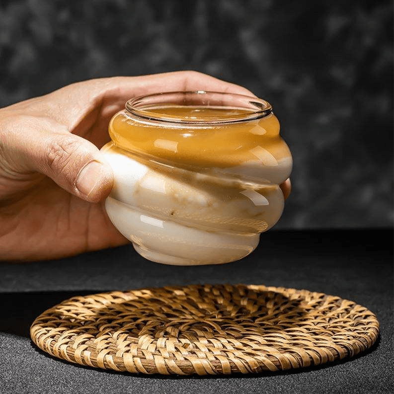 High Borosilicate Glass Cup Spiral Latte Coffee Cup - 图片 2