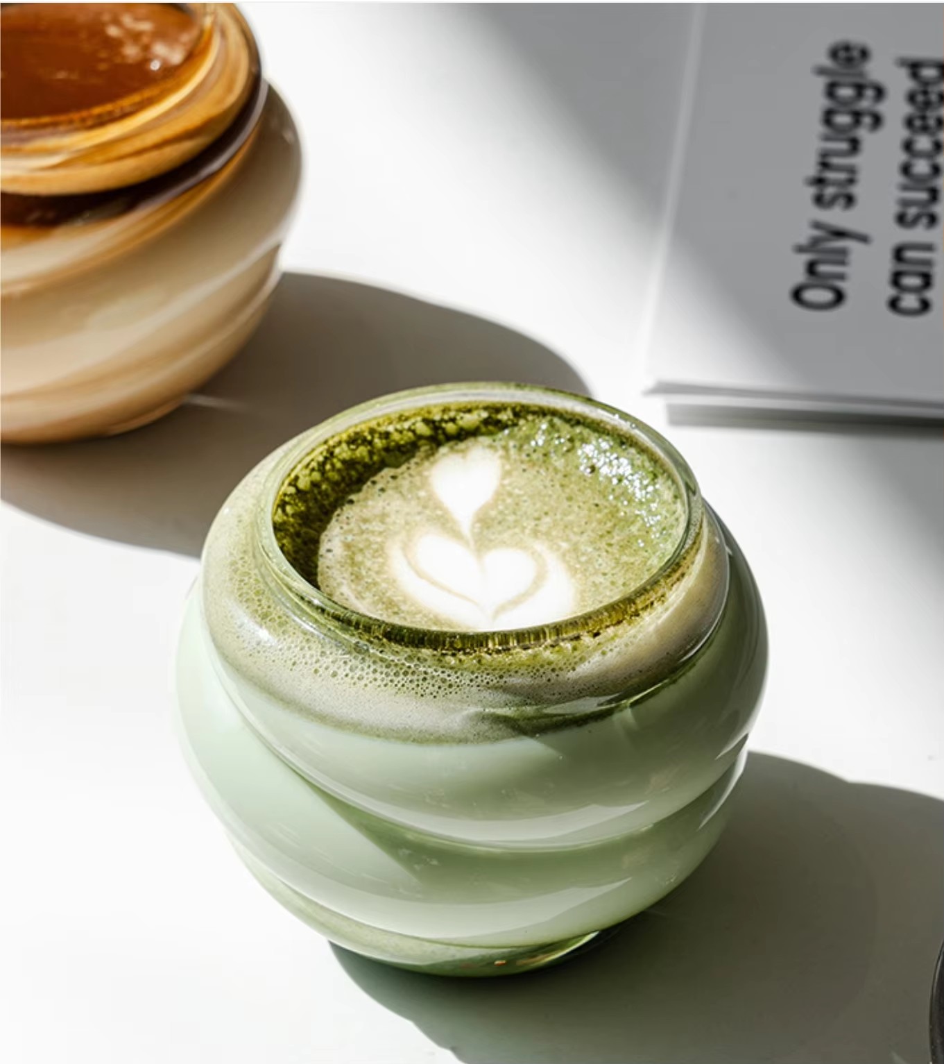 High Borosilicate Glass Cup Spiral Latte Coffee Cup - 图片 5